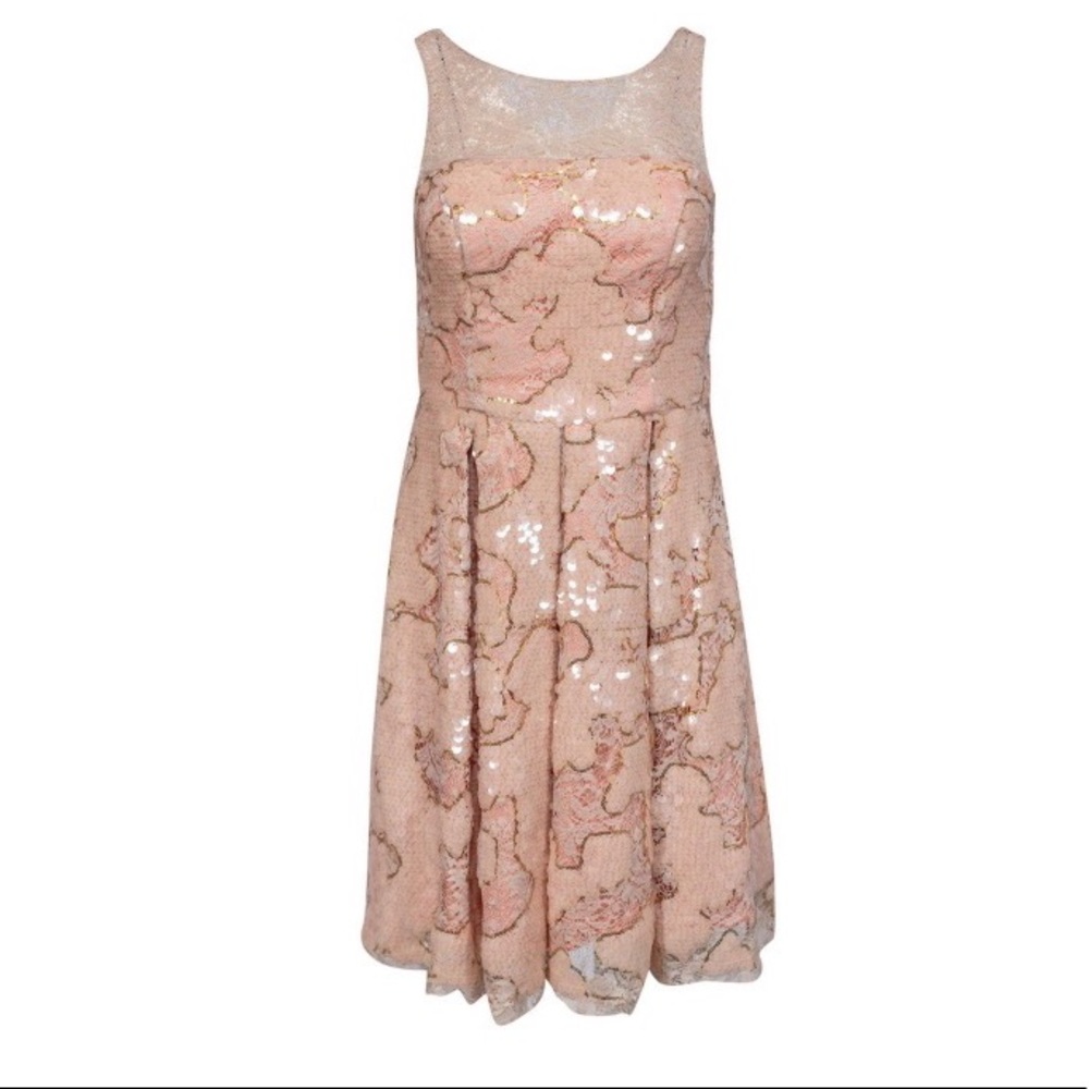 Anthropologie Eva Franco pink sequin dress